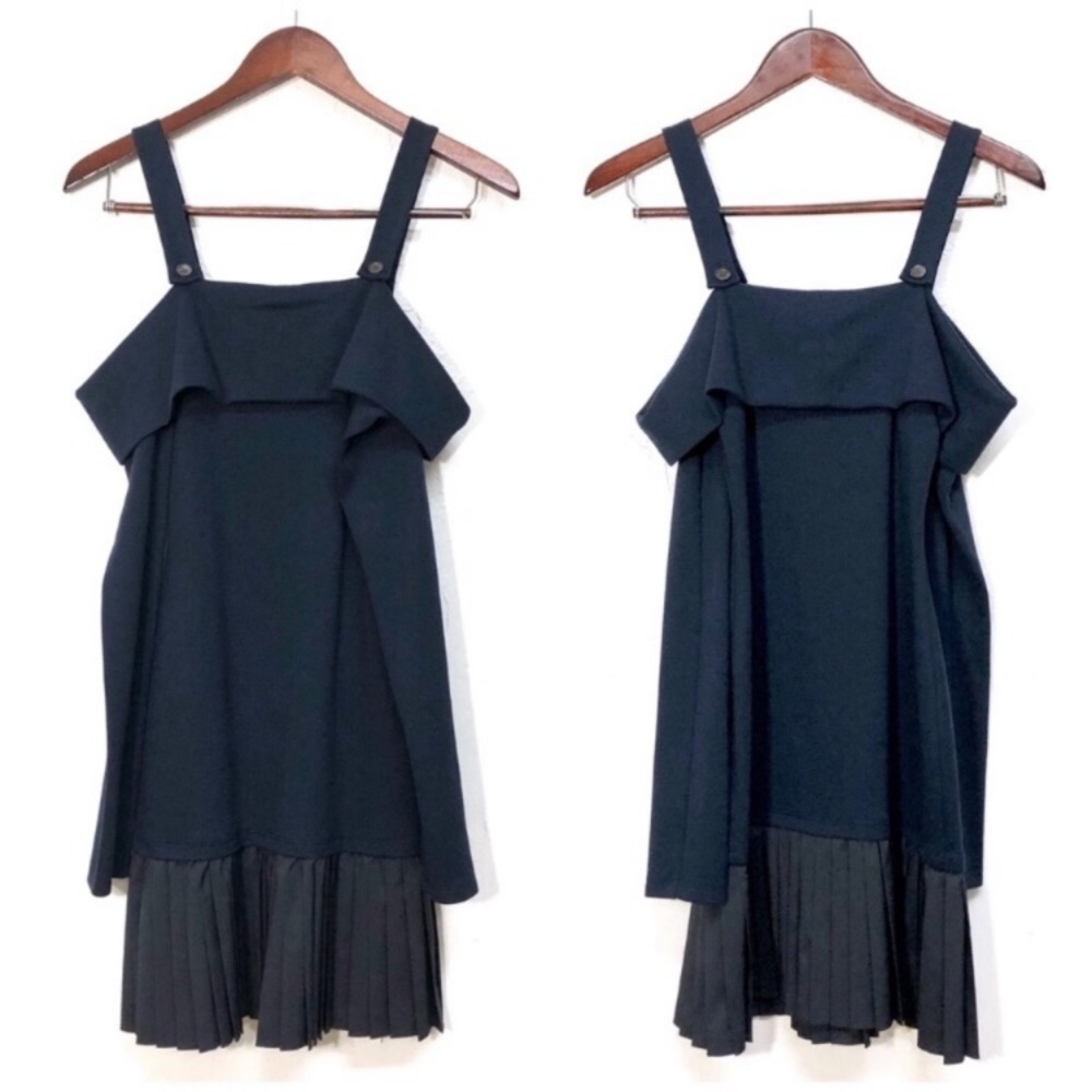 NWT Derek Lam 10 Crosby Cold Shoulder Pleat Dress - Picture 4 of 8